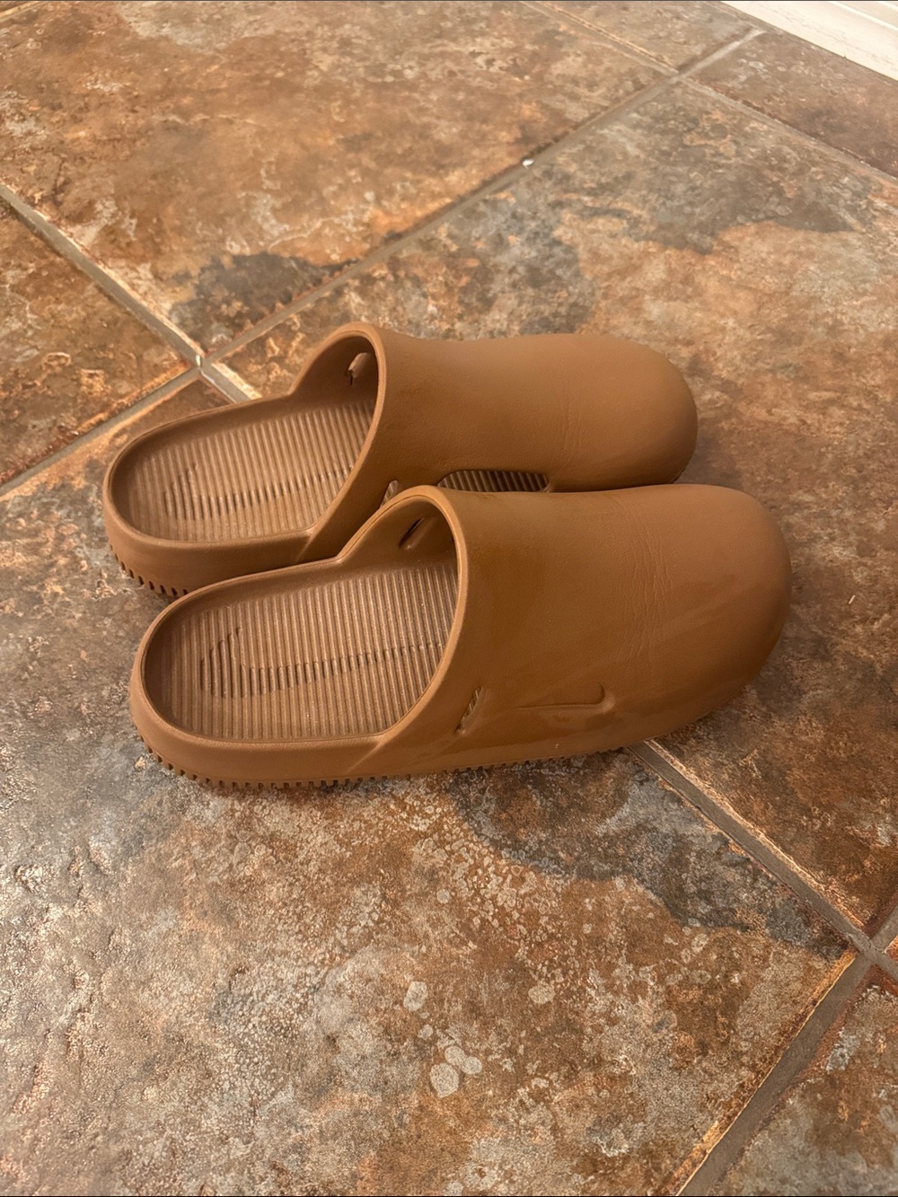 Nike Brown Slip-On Clogs